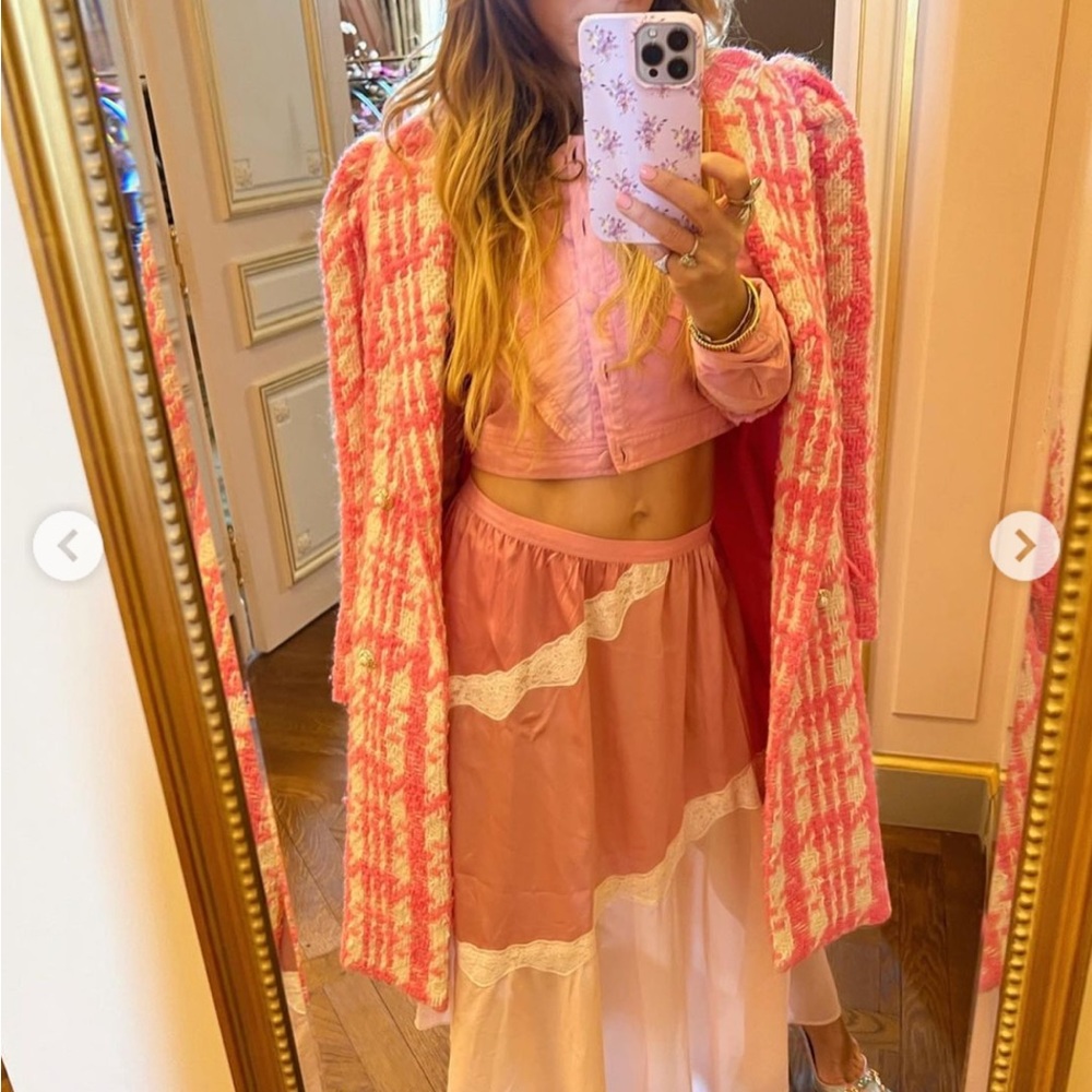 LOVESHACKFANCY TWEED COAT Founder Favorite - Picture 1 of 7